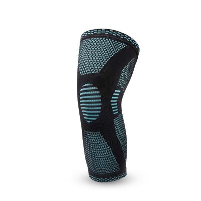 China Breathable Custom High Quality 3D Knitted Knee Support Sleeve Compression Sports Knee Brace for sale