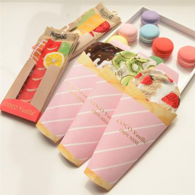 China Anti-Fault Spring Socks Japanese Style Hot Dog Crepe Creative Ladies' Ship's Socks for sale