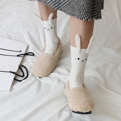 China Funny 3d Easter Cartoon Rabbit Ear Socks Girls Kids Cotton Breathable Cute Creative Crew Socks for sale