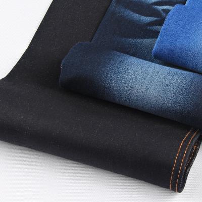 China Dark Blue High Spandex Satin Lattice Fabric Massel Fiber Denim Fabric Anti-Static Denim Fabric for sale