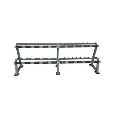 China Hot Selling Commercial Wholesale Home Fitness Equipment Dumbbell Set Two Tier Rack for sale