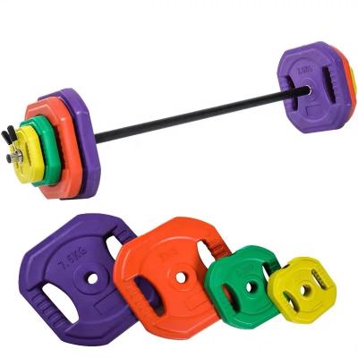 China Universal Home Gym Equipment Body Building Weight Lifting Pump Barbell Set for sale