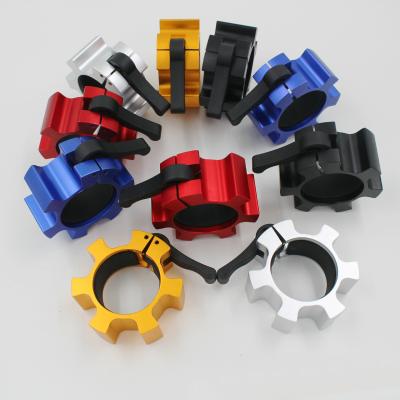 China Non-Slip Adjustable Barbell Clip Pairs Buckles Barbell Clip Collar Piece Quick Release Lock Safe Collar Barbell Lock for sale