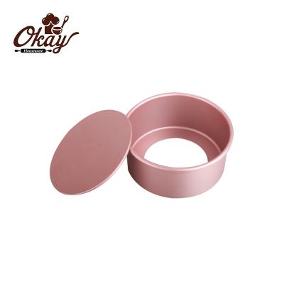 China BK-R0012 Viable Nonstick Bakeware/Nonstick Cake Pan Round Pan - 7 inch, Rose Golden/Champagne Golden Loose Bottom for sale