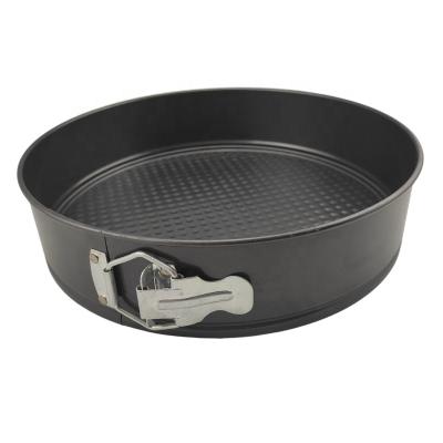 China OK viable BK-S0002 best selling gray carbon steel non-stick springform round cake pan for sale