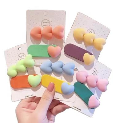 China European and American style boutique heart hair clip wholesale Korean teenage girl princess girl heart star hair clips Cute Sweet Baby children hairpins for sale