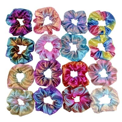 China Fashion Hair Scrunchies Wholesale Chiffon Unique Velvet Fancy Print Custom Hair Rings Fabric Elastic Hair Bands for sale