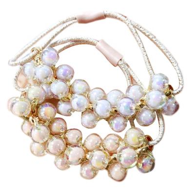 China Wholesale Girl Fashion Lovely Hair Accessories Sets Simple Pearl Hair Rings Scrunchies For Girl for sale