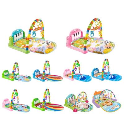 China High Quality Cute Hot Sale Cartoon Baby Piano Mat Fitness Frame Soft Safe Infant Play Active Play Mat Gym Musical Smart Baby Mat Piano Set for sale