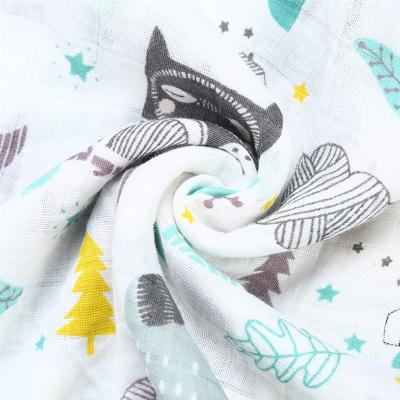 China Best Color Cartoon Cute Rich Baby Blanket Custom Organic Cute Muslin Anti-Static Wrap Cotton Fabric Soft Covering Muslim Baby Blankets for sale