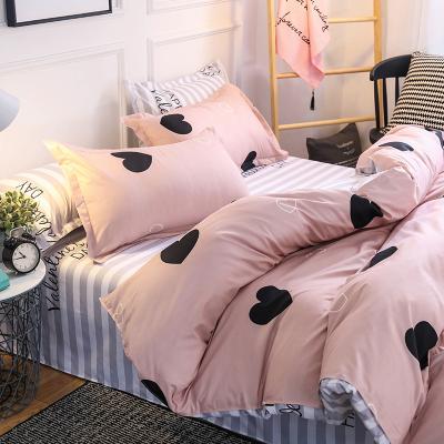 China Nondisposable High Quality Bedding Set New Design Heart Printing Duvet Cover Set Printed Bedding Set for sale