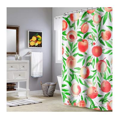 China Good Quality Cortinas De Ducha Cartoon Shower Curtains Peach Sustainable Bathroom Curtain for sale