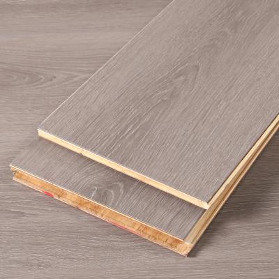 China Contemporary Solid Wood 15mm Laminate Teak Flooring 12mm Veins Parquet Asian Multilayer Hardwood Flooring for sale