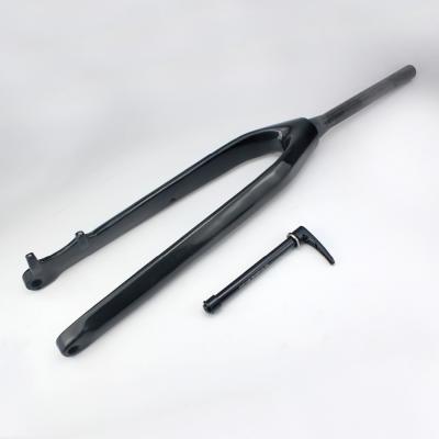 China Mountain Bikes Carbon Bicycle Fork 29er Tapered 1 1/8 And 1 1/2 Bike Fork 142*100mm Axle for sale