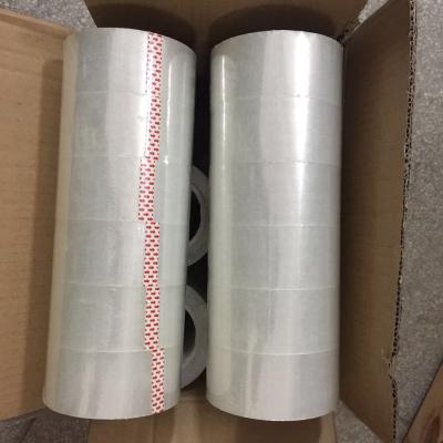 China Waterproof Cheap Price Acrylic Transparent Bopp Packing Tape With 40microns x 48mm x 50m Length For Box Sealing for sale