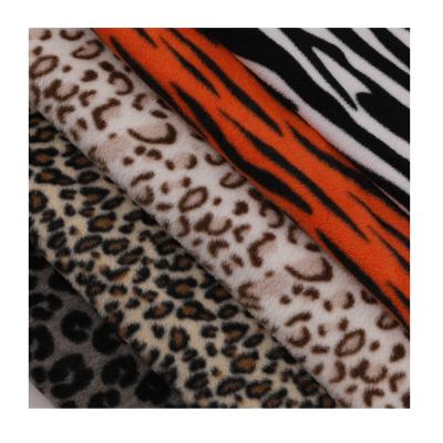 China Wholesale Shrink-Resistant Leopard Print Fleece Fabric for sale