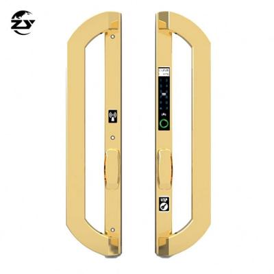 China Aluminum Alloy Factory Price High Security Card Password Biometric Fingerprint Door Lock For Aluminum Glass Sliding Swing Door for sale