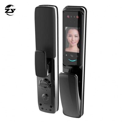 China No Touch Smart Technology China Manufacturer No Touch IR Biometric Face Recognition Optics 3D Palm Printing APP Keyless Door Lock For Home for sale