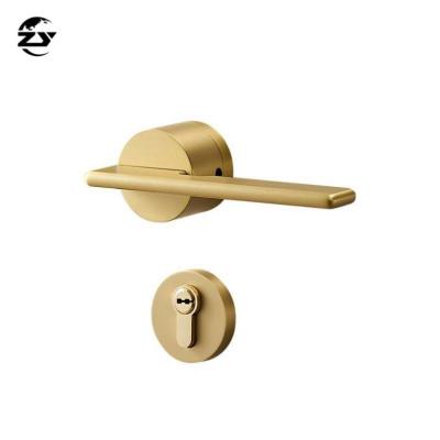 China Chinese Interior Wooden Door Room Household Door Locks Supplier Modern Brass Door Handle Interior Door Lock for sale