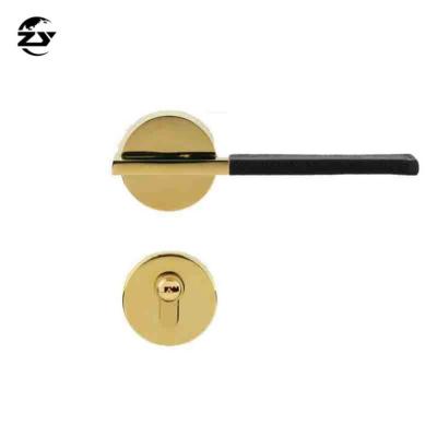 China European new design high quality door handle leather high quality zinc alloy lock household door locks factory direct for sale