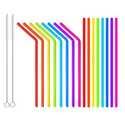 China High Quality Disposable Eco-Friendly Wholesale Disposable Custom Logo BPA Free Colorful Reusable Silicon BHD Drinking Straw for sale