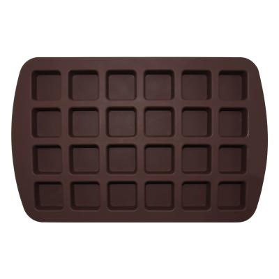 China 3D 24 Cavities Disposable Silicone Moldes BPA Bakeware DIY Silicone Chocolate Candy Free Funny Non-Stick Mold for sale