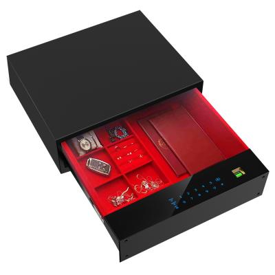 China Hot Sale High Quality Front Opening Hidden Furniture Closet Drawer Safe Box With Fingerprint Lock 150H*410W*400D Mm for sale