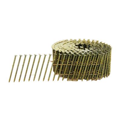 China Cap 19-45mm Collated Wire Coil Nails 15 Degree , Nails For Coil Nailer for sale