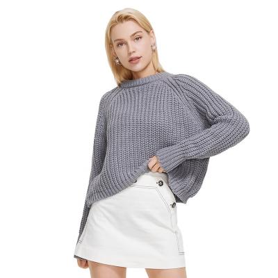 China MIEGOFCE Anti-Wrinkle Knitted Stripe Pullover Sweater Top Fashion Custom Women Long Sleeve Crewneck Womens Casual Womens Clothing OEM for sale