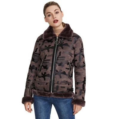 China MIEGOFCE Anti-wrinkle High Quality Faux Leather Jacket Coats Anorak Women's Clothing 2019 Latest Design Camouflage Jackets Women Clothing for sale