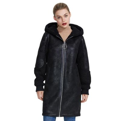 China MIEGOFCE 2021 New Winter Lady Faux Fur Leather Waterproof Fall Jacket Women's Fashion Long Biker And Moto Leather Jacket For Women for sale