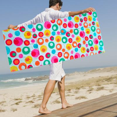 China QUICK DRY Cotton Eco-Friendly Beach Towels With Velvet Custom Cotton Logo Printing Reactive Print Beach Towel For Beach for sale