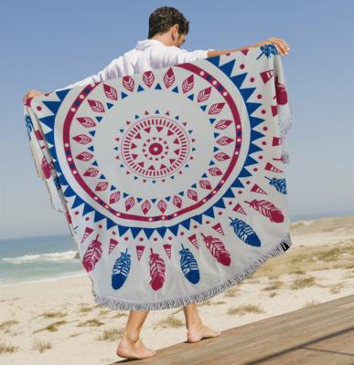 China Custom Towel QUICK DRY Wholesale Round Sand Beach Towel Resistant Microfiber For Beach for sale