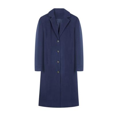 China Breathable Wool Coats 2021 New Design Temperament Women Elegant Wool Fabric Long Coats for sale