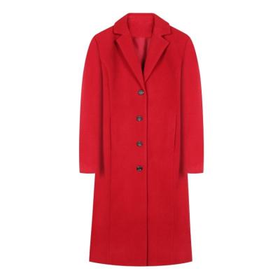 China 2022 Winter Breathable Cotton Long Outerwear Women's Long Wool Blend 3/4-Length Thick Warm Classic Coat for sale