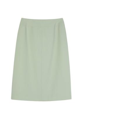 China New Fashion Custom Women's Anti-Static Hot Selling Stylish Light Green Canvas Pencil Fully Lined Fit Pencil Skirt for sale