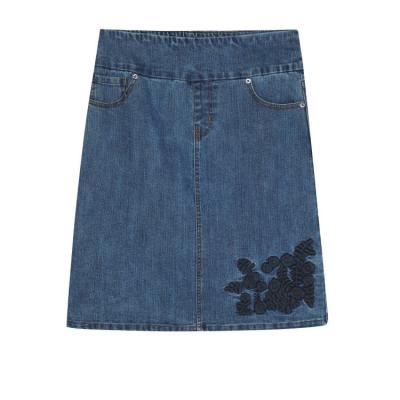 China Wholesale Women's Fashion Ladies Summer Sexy Denim Skirts Anti-Static With Embroider for sale