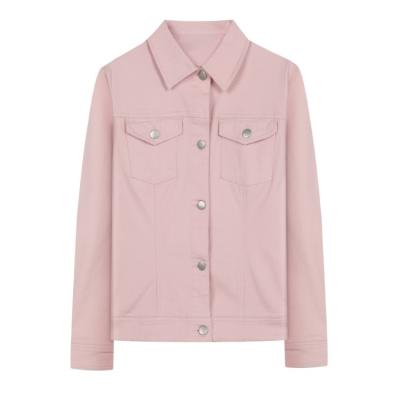 China Latest Style Breathable Cotton Manufactured Denim Pink Western Clothes Fashion 2021 Womens Jackets And Coats for sale