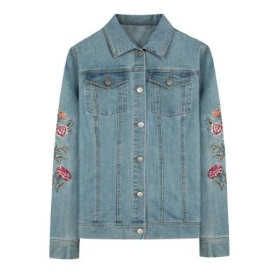 China Reputation Fashion Breathable Reliable Denim Jacket European Jeans Embroidered Jacket Custom for sale