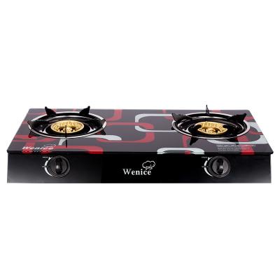 China Commercial 2 Burner Gas Stove For Electric Gas Cooker With Tempered Glass 8002-S11 for sale