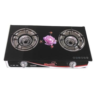 China Hotel Household Ignition Standard Glass Gas Cooker for sale