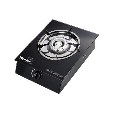 China Household Tempered Glass 1 Cover Gas Stove Tabletop Tempered Gas Cooker for sale