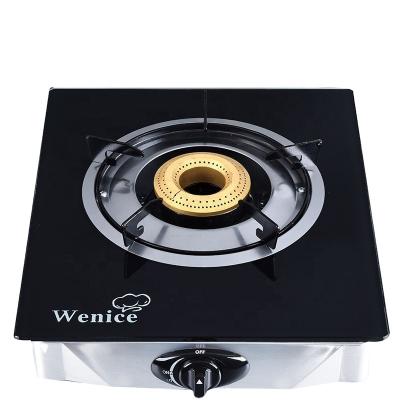 China Household Single Burner Gas Cooker With 0.6 Cm Glass Top Panels for sale