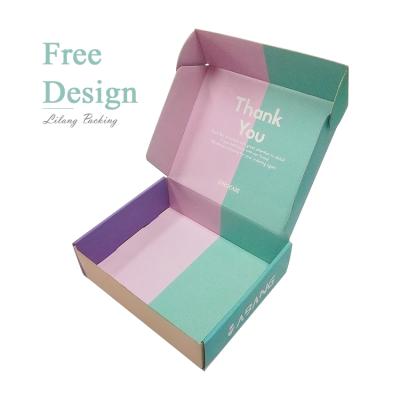 China Recycled Materials Wholesale Eco Skin Care/Beauty/Ad Cloth Packaging Corrugated Custom Logo Kraft Paper Box Printed Gift Delivery Mailing for sale