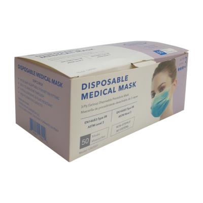 China 2022 Free Design Respirator N95 Face Mask Custom Packing Box Recyclable Surgical Masks Packaging Paper Box for sale