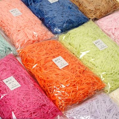 China 2022 DIY Paper Stock Handmade Raffia Shredded Decoration Wedding Confetti Filling Box Filler Shredded Paper 100g for sale