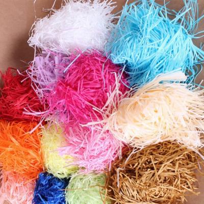 China Package Filling Mini Gift Box Wrinkled Paper 100g High Quality Colored Shredded Paper Filling Paper for sale