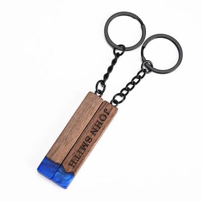 China Europe Chinese Manufacturer Wood Engraved Necklace Personalized Gift Wooden Mom Crafts Key Chain for sale