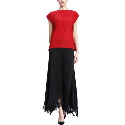 China Yizhe Women's Anti-Shrink Casual Chiffon Pleated Blouses Miyake and Pleated Shirts Ladies' Blouses and Tops for sale