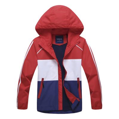 China New Fashion Breathable Girls Boys Windbreaker Camping Clothes For Kids Jacket With Hoodie for sale